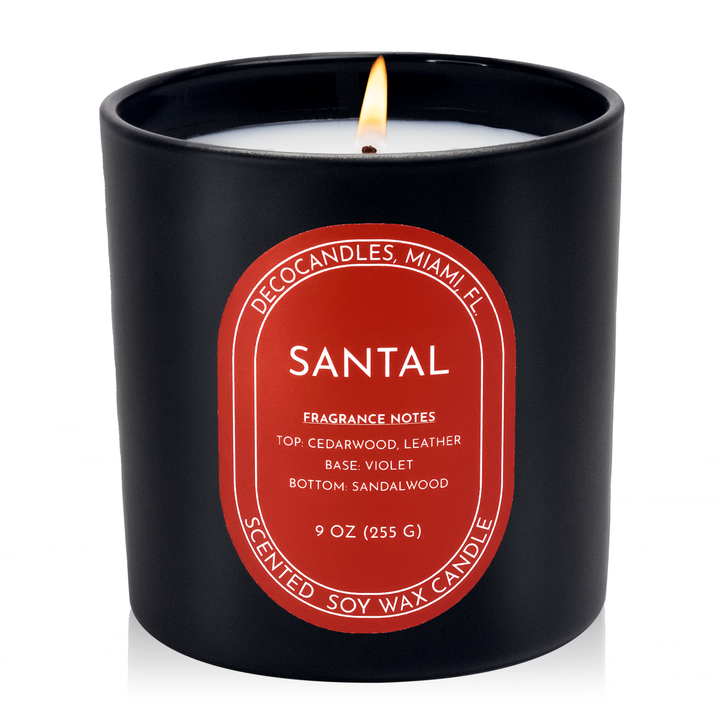 Santal - 9 Oz. Matte Black Jar