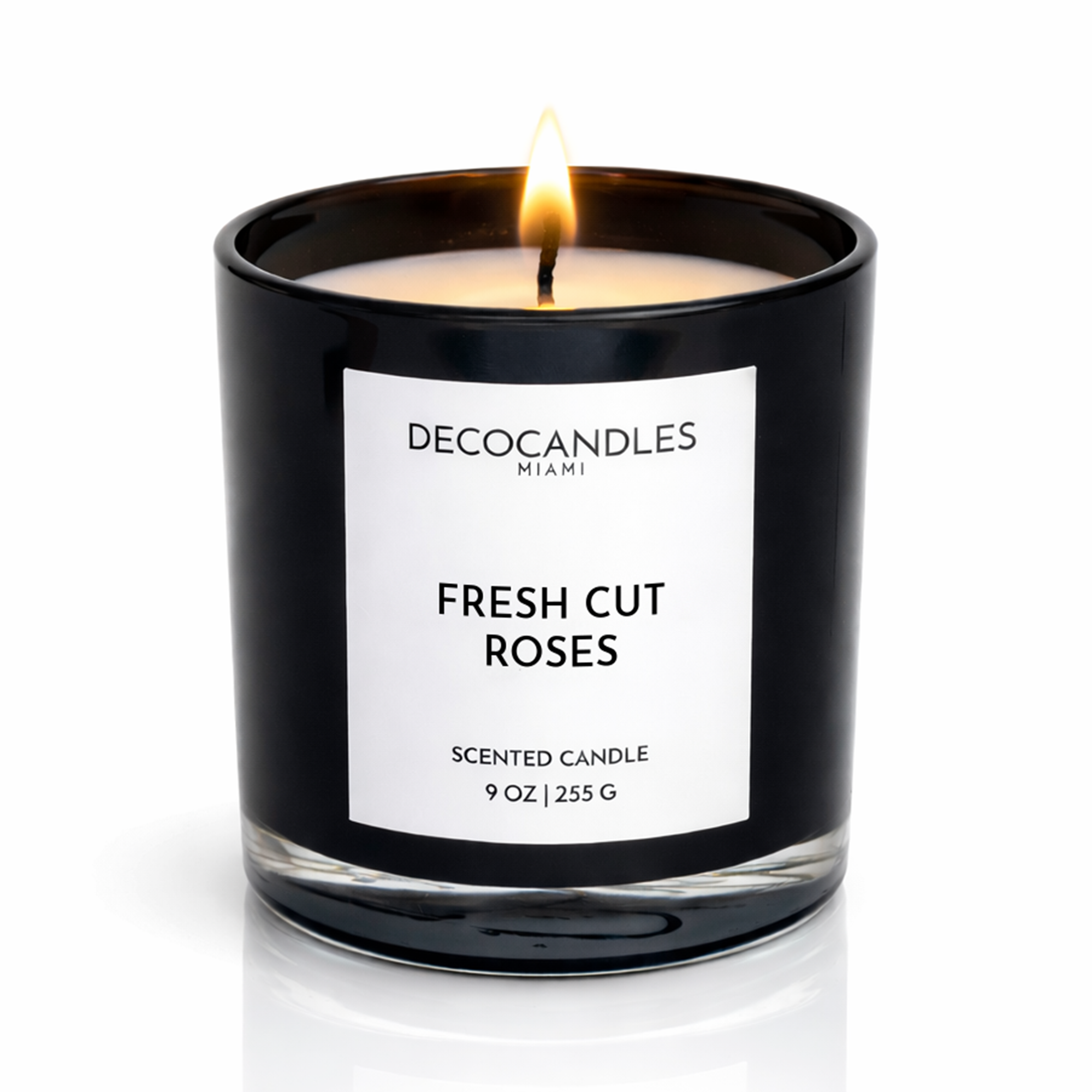 Fresh Cut Roses - 9 Oz. Black Jar