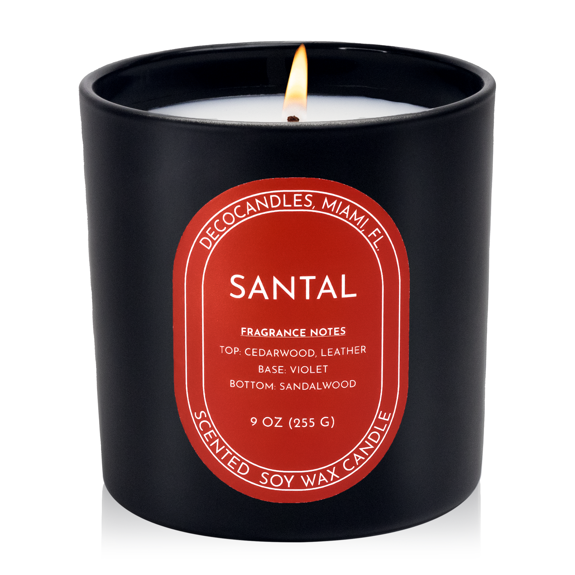 Santal - 9 Oz. Matte Black Jar